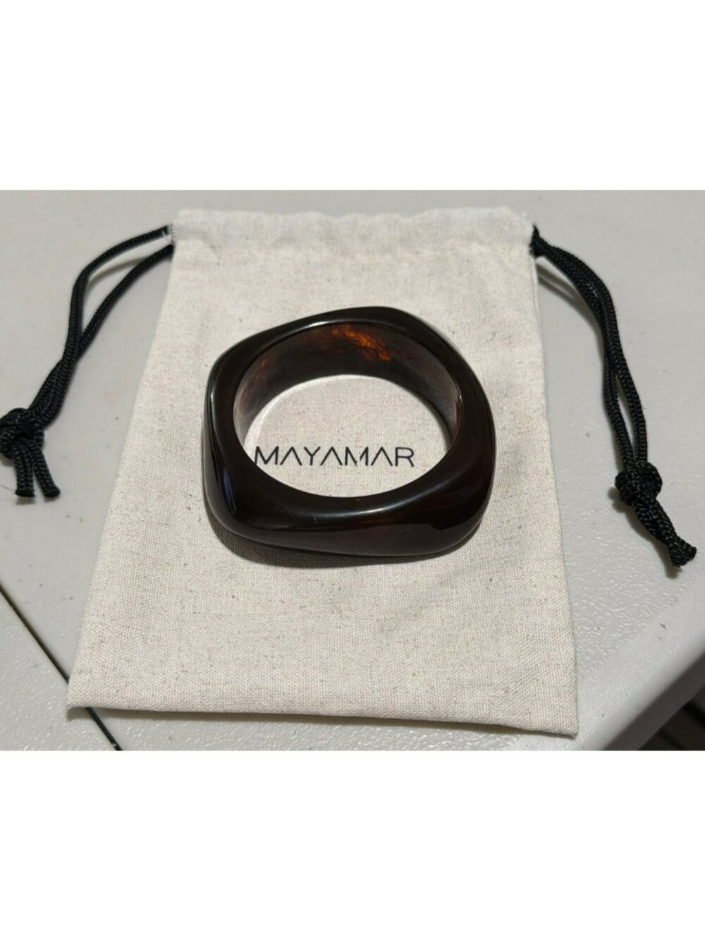 Mayamar Tortoise Resin Bangle Bracelet New